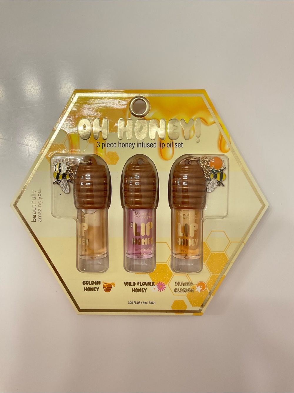 NIP 3pcs Honey Infused Lip Oil Set